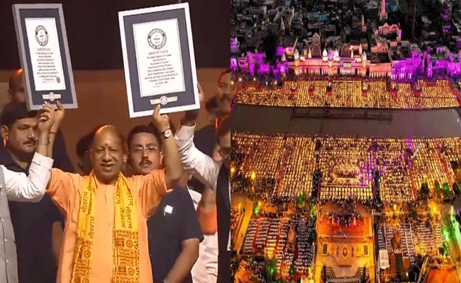 अयोध्या: रामनगरी में 26 लाख 17 हजार 215 दीपक जलाए गए, गिनीज बुक में दर्ज हुआ रिकॉर्ड अयोध्या: रामनगरी में 26 लाख 17 हजार 215 दीपक जलाए गए, गिनीज बुक में दर्ज हुआ रिकॉर्ड