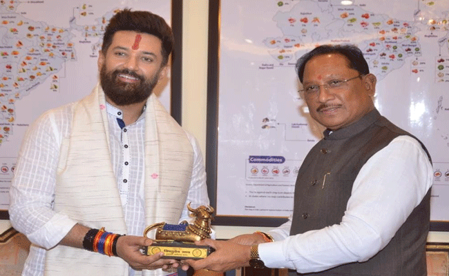 मुख्यमंत्री श्री विष्णुदेव साय की केंद्रीय मंत्री श्री चिराग पासवान के साथ अहम मुलाकात, राज्य में खाद्य प्रसंस्करण को मिलेगी नई दिशा