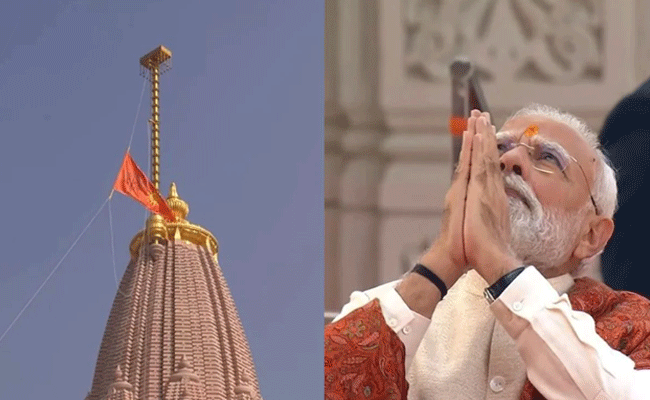 राम मंदिर के शिखर पर धर्म ध्वज फहराने के बाद बोले पीएम मोदी- सदियों के घाव भर रहे हैं