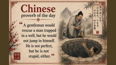 Chinese proverb of the day: “A gentleman would rescue a man trapped in a well, but he would not…” — the proverb explains why helping everybody can sometimes destroy you |