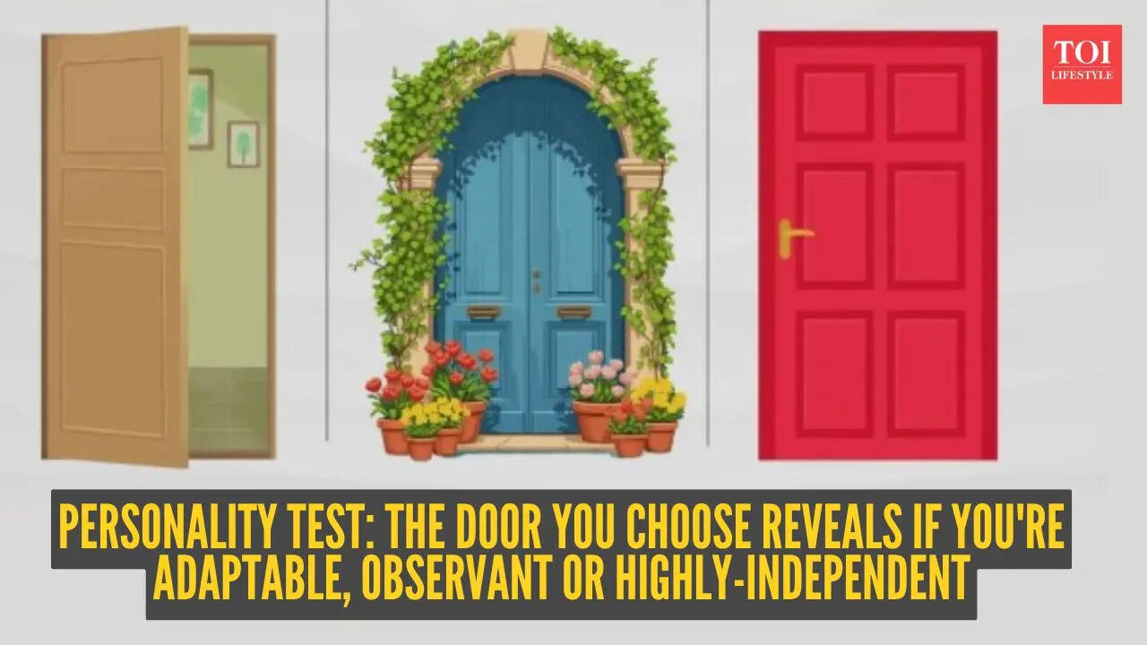 Open door, blue door with flowers and a pot, or plain red door? The door you choose reveals if you’re adaptable, observant or highly-independent
